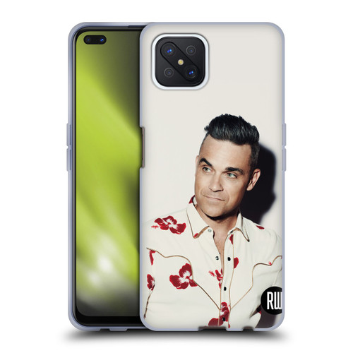 Robbie Williams Calendar Floral Shirt Soft Gel Case for OPPO Reno4 Z 5G