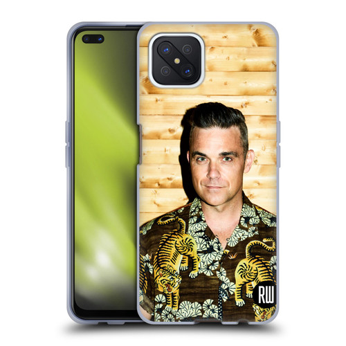 Robbie Williams Calendar Tiger Print Shirt Soft Gel Case for OPPO Reno4 Z 5G