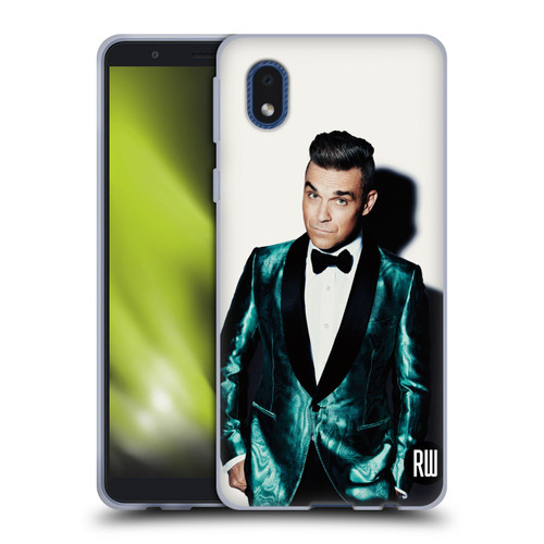 Robbie Williams Calendar White Background Soft Gel Case for Samsung Galaxy A01 Core (2020)