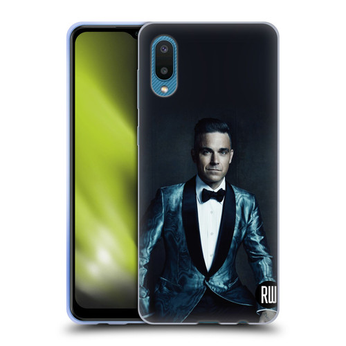 Robbie Williams Calendar Dark Background Soft Gel Case for Samsung Galaxy A02/M02 (2021)