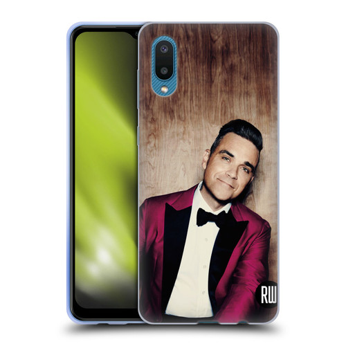 Robbie Williams Calendar Magenta Tux Soft Gel Case for Samsung Galaxy A02/M02 (2021)