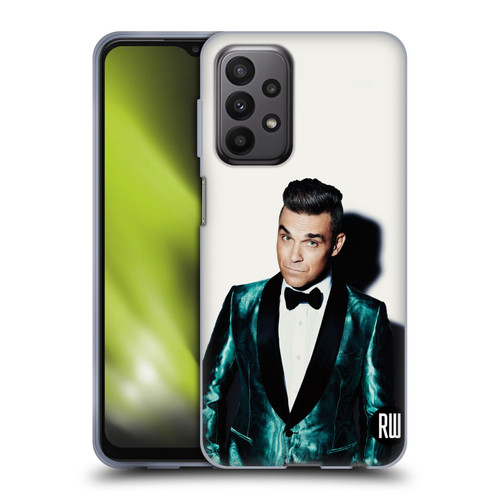 Robbie Williams Calendar White Background Soft Gel Case for Samsung Galaxy A23 / 5G (2022)