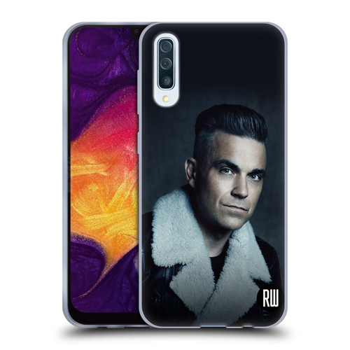 Robbie Williams Calendar Leather Jacket Soft Gel Case for Samsung Galaxy A50/A30s (2019)