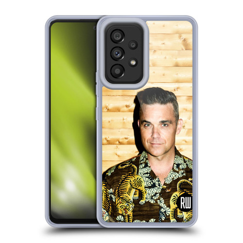 Robbie Williams Calendar Tiger Print Shirt Soft Gel Case for Samsung Galaxy A53 5G (2022)