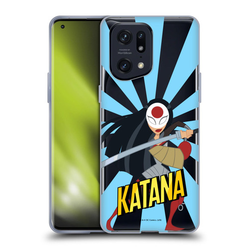 DC Super Hero Girls Characters Katana Soft Gel Case for OPPO Find X5 Pro
