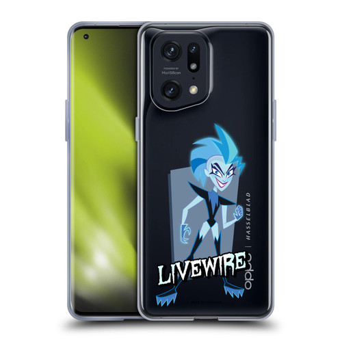 DC Super Hero Girls Characters Livewire Soft Gel Case for OPPO Find X5 Pro