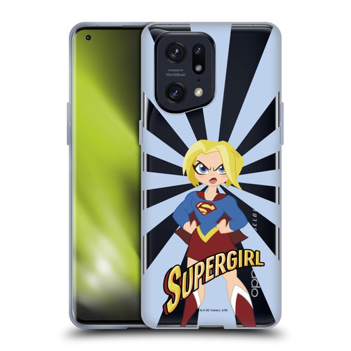 DC Super Hero Girls Characters Supergirl Soft Gel Case for OPPO Find X5 Pro