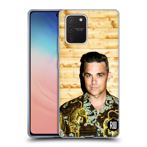 Robbie Williams Calendar Tiger Print Shirt Soft Gel Case for Samsung Galaxy S10 Lite