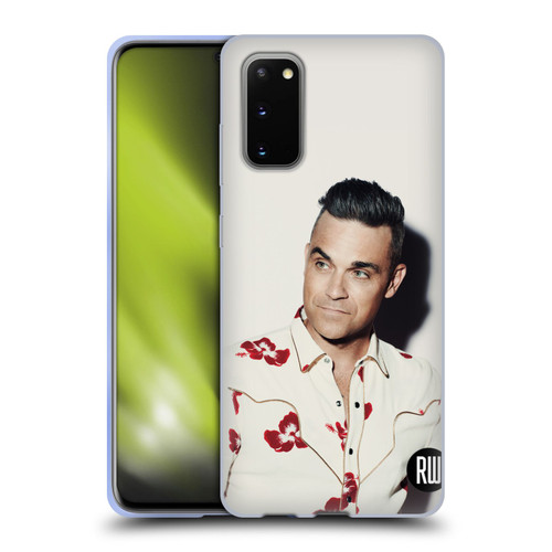 Robbie Williams Calendar Floral Shirt Soft Gel Case for Samsung Galaxy S20 / S20 5G