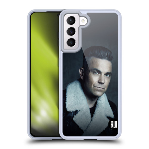 Robbie Williams Calendar Leather Jacket Soft Gel Case for Samsung Galaxy S21 5G