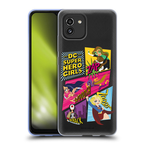 DC Super Hero Girls Characters Composed Art 2 Soft Gel Case for Samsung Galaxy A03 (2021)