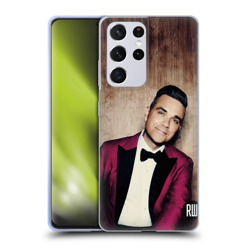 Robbie Williams Calendar Magenta Tux Soft Gel Case for Samsung Galaxy S21 Ultra 5G