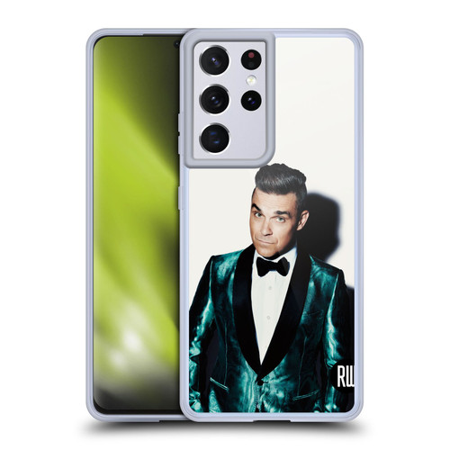 Robbie Williams Calendar White Background Soft Gel Case for Samsung Galaxy S21 Ultra 5G