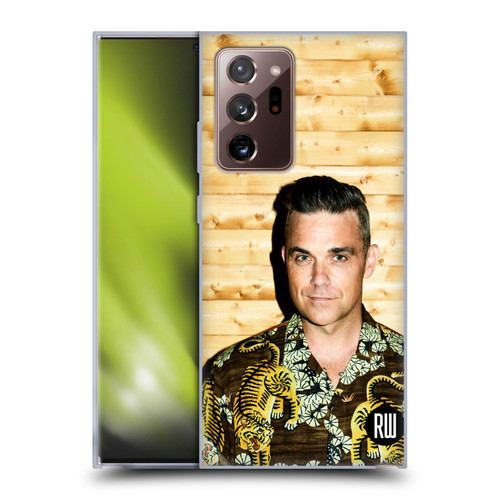 Robbie Williams Calendar Tiger Print Shirt Soft Gel Case for Samsung Galaxy Note20 Ultra / 5G