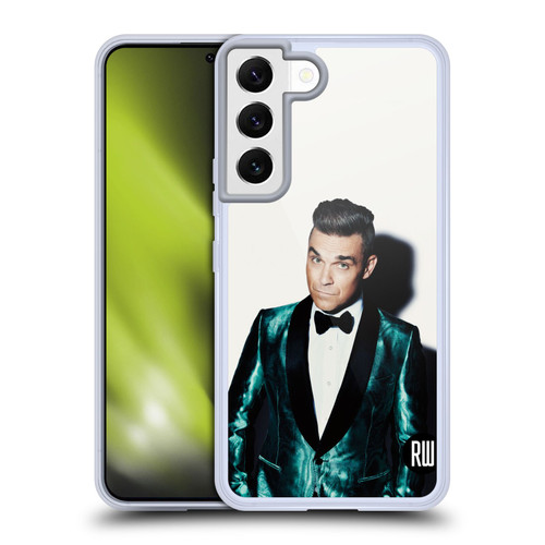 Robbie Williams Calendar White Background Soft Gel Case for Samsung Galaxy S22 5G