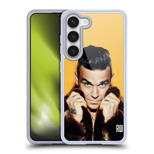 Robbie Williams Calendar Fur Coat Soft Gel Case for Samsung Galaxy S23 5G