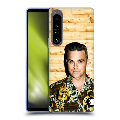 Robbie Williams Calendar Tiger Print Shirt Soft Gel Case for Sony Xperia 1 IV