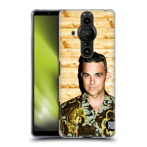 Robbie Williams Calendar Tiger Print Shirt Soft Gel Case for Sony Xperia Pro-I
