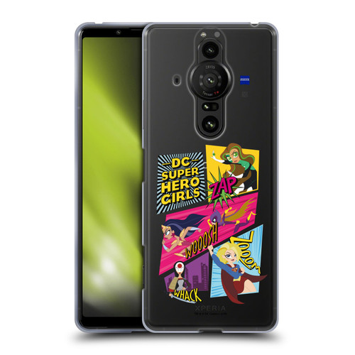 DC Super Hero Girls Characters Composed Art 2 Soft Gel Case for Sony Xperia Pro-I