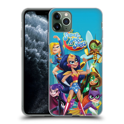 DC Super Hero Girls Rendered Characters Group Soft Gel Case for Apple iPhone 11 Pro Max
