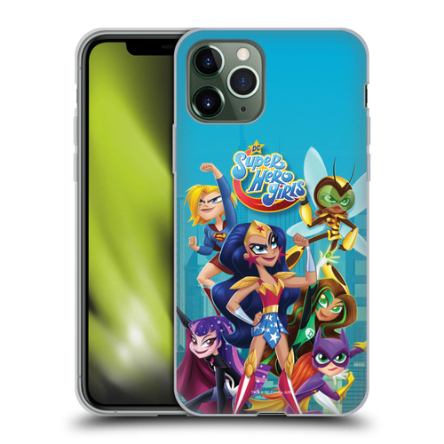 DC Super Hero Girls Rendered Characters Group Soft Gel Case for Apple iPhone 11 Pro