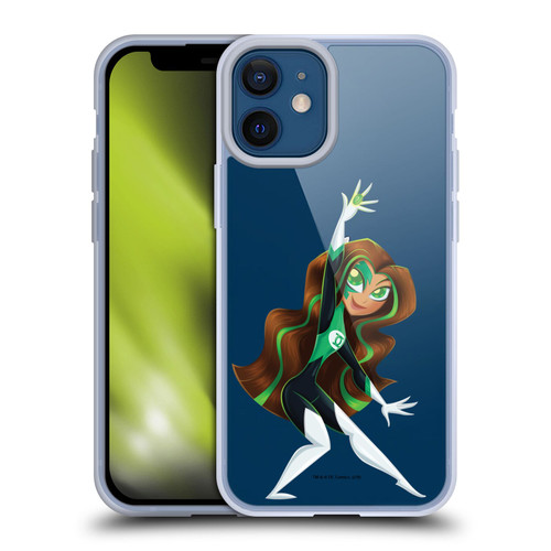 DC Super Hero Girls Rendered Characters Green Lantern Soft Gel Case for Apple iPhone 12 Mini
