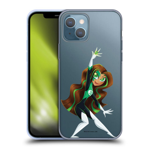 DC Super Hero Girls Rendered Characters Green Lantern Soft Gel Case for Apple iPhone 13
