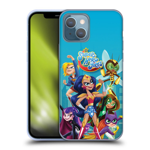 DC Super Hero Girls Rendered Characters Group Soft Gel Case for Apple iPhone 13