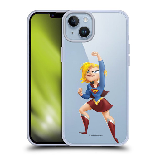 DC Super Hero Girls Rendered Characters Supergirl Soft Gel Case for Apple iPhone 14 Plus