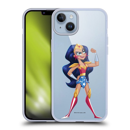DC Super Hero Girls Rendered Characters Wonder Woman Soft Gel Case for Apple iPhone 14 Plus