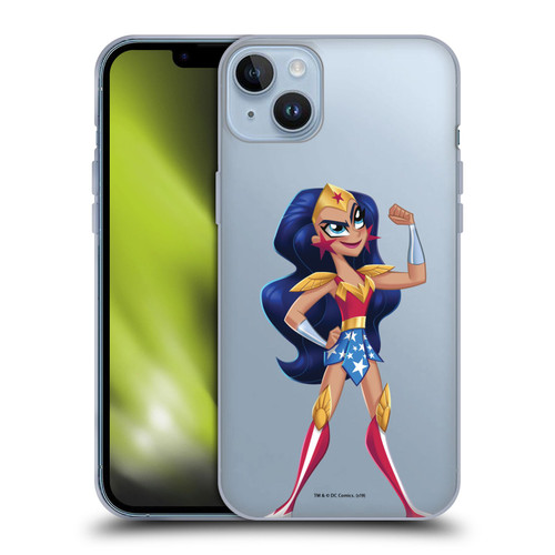 DC Super Hero Girls Rendered Characters Wonder Woman Soft Gel Case for Apple iPhone 14 Plus