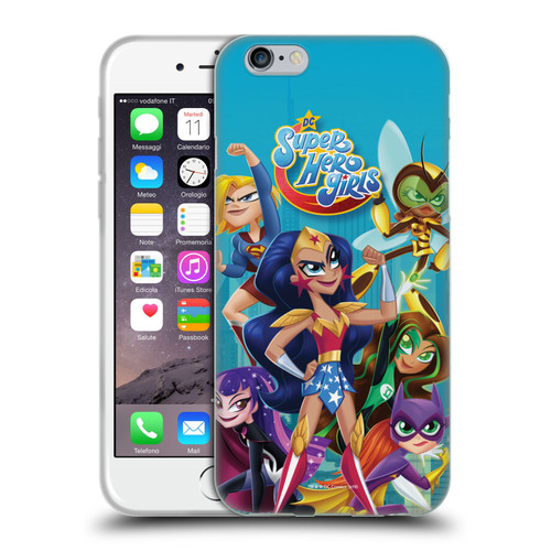 DC Super Hero Girls Rendered Characters Group Soft Gel Case for Apple iPhone 6 / iPhone 6s