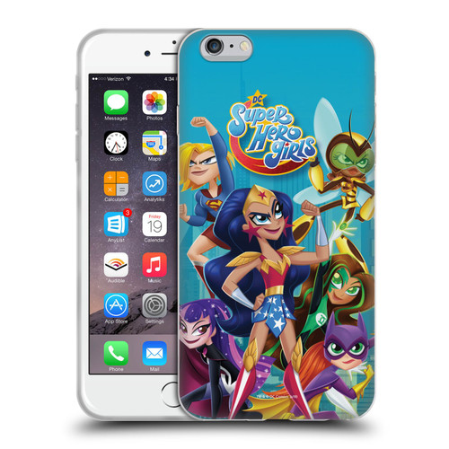 DC Super Hero Girls Rendered Characters Group Soft Gel Case for Apple iPhone 6 Plus / iPhone 6s Plus