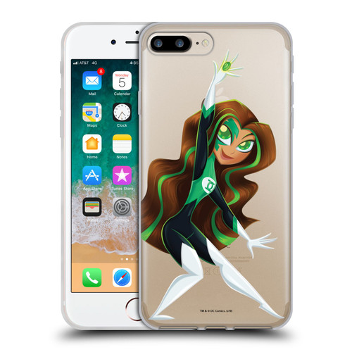 DC Super Hero Girls Rendered Characters Green Lantern Soft Gel Case for Apple iPhone 7 Plus / iPhone 8 Plus