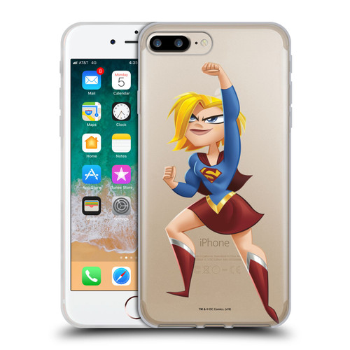 DC Super Hero Girls Rendered Characters Supergirl Soft Gel Case for Apple iPhone 7 Plus / iPhone 8 Plus