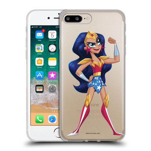 DC Super Hero Girls Rendered Characters Wonder Woman Soft Gel Case for Apple iPhone 7 Plus / iPhone 8 Plus