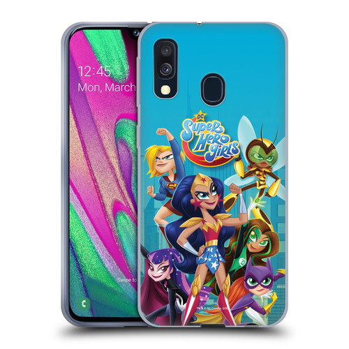 DC Super Hero Girls Rendered Characters Group Soft Gel Case for Samsung Galaxy A40 (2019)