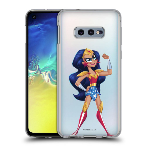 DC Super Hero Girls Rendered Characters Wonder Woman Soft Gel Case for Samsung Galaxy S10e