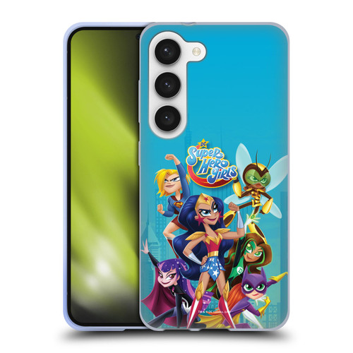 DC Super Hero Girls Rendered Characters Group Soft Gel Case for Samsung Galaxy S23 5G