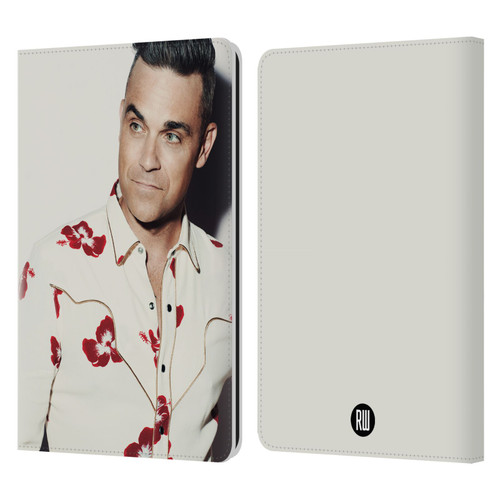 Robbie Williams Calendar Floral Shirt Leather Book Wallet Case Cover For Amazon Kindle Paperwhite 1 / 2 / 3