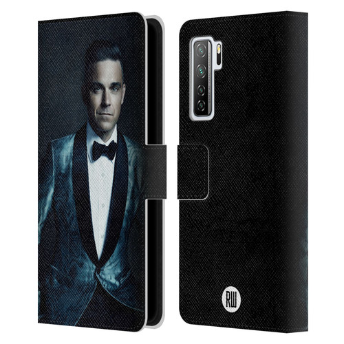 Robbie Williams Calendar Dark Background Leather Book Wallet Case Cover For Huawei Nova 7 SE/P40 Lite 5G