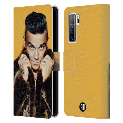 Robbie Williams Calendar Fur Coat Leather Book Wallet Case Cover For Huawei Nova 7 SE/P40 Lite 5G