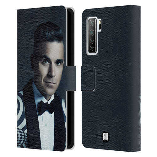 Robbie Williams Calendar Printed Tux Leather Book Wallet Case Cover For Huawei Nova 7 SE/P40 Lite 5G