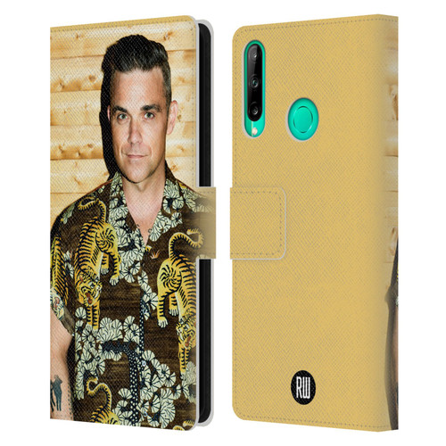 Robbie Williams Calendar Tiger Print Shirt Leather Book Wallet Case Cover For Huawei P40 lite E