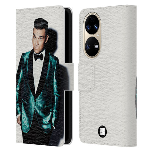 Robbie Williams Calendar White Background Leather Book Wallet Case Cover For Huawei P50