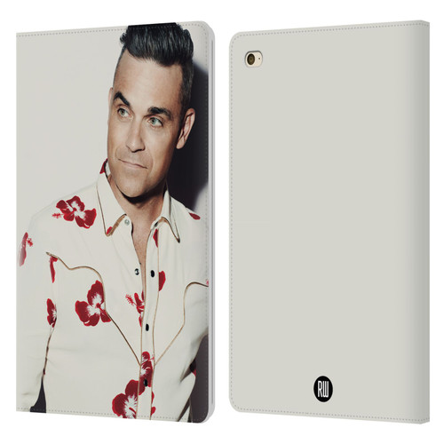 Robbie Williams Calendar Floral Shirt Leather Book Wallet Case Cover For Apple iPad mini 4