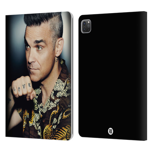 Robbie Williams Calendar Love Tattoo Leather Book Wallet Case Cover For Apple iPad Pro 11 2020 / 2021 / 2022