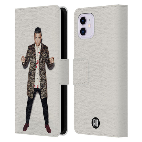 Robbie Williams Calendar Animal Print Coat Leather Book Wallet Case Cover For Apple iPhone 11
