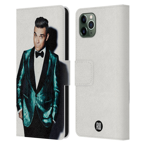 Robbie Williams Calendar White Background Leather Book Wallet Case Cover For Apple iPhone 11 Pro Max