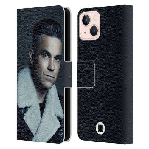 Robbie Williams Calendar Leather Jacket Leather Book Wallet Case Cover For Apple iPhone 13